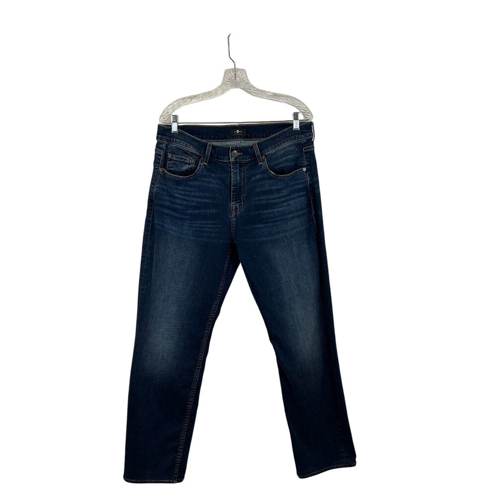7‎ For All Mankind Dark Wash Straight/Slim cut Men’s jeans Size 34